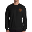 Soulful Silverback Crewneck Sweatshirt with Orange Embroidery, Durable Classic Fit Long Sleeve Pullover, Preshrunk