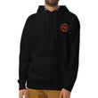 Soulful Silverback Hoodie with Orange Embroidered Logo, Pullover Sweatshirt with Adjustable Hood