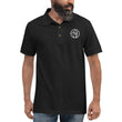 Soulful Silverback Men's Polo Shirt with White Embroidered Logo, Classic Fit Collared Short Sleeve, Preshrunk Cotton